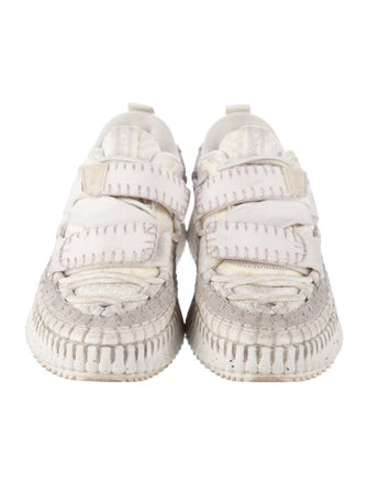 Chloé Canvas Mesh Accents Sneakers