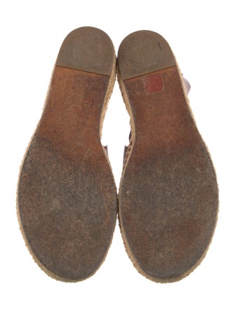 Chloé Leather Scalloped Accent Espadrilles