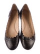 Chloé Leather Scalloped Accent Ballet Flats