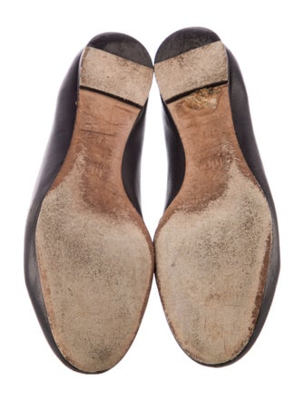 Chloé Leather Scalloped Accent Ballet Flats