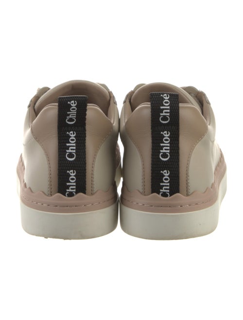 Chloé Leather Scalloped Accent Sneakers