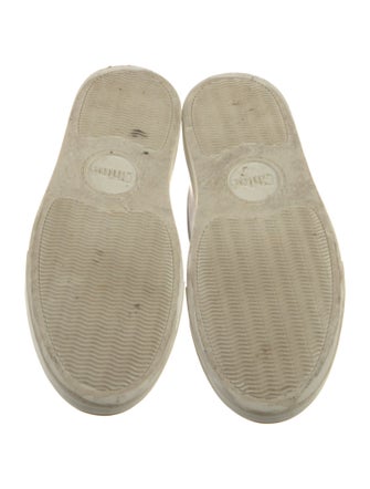 Chloé Leather Scalloped Accent Sneakers