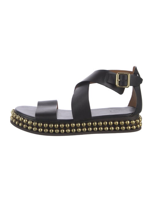 Chloé Leather Beaded Accents Sandals