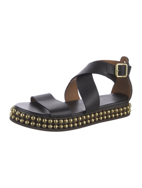 Chloé Leather Beaded Accents Sandals