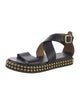 Chloé Leather Beaded Accents Sandals