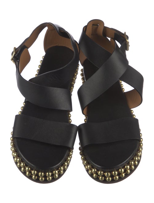 Chloé Leather Beaded Accents Sandals