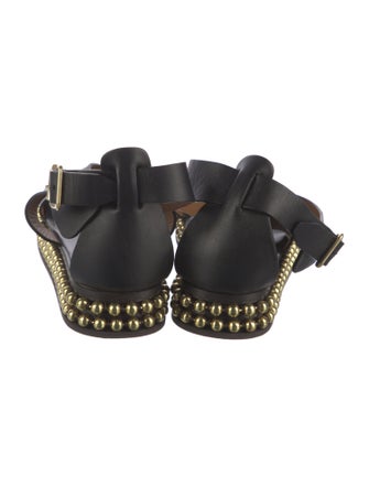 Chloé Leather Beaded Accents Sandals