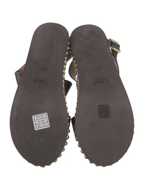 Chloé Leather Beaded Accents Sandals