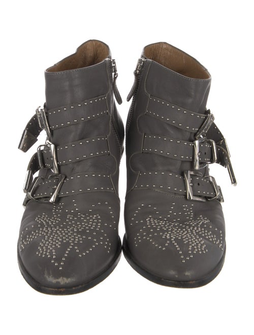 Chloé Leather Studded Accents Western Boots
