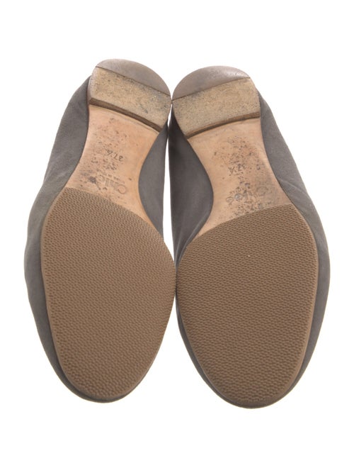 Chloé Suede Scalloped Accent Ballet Flats