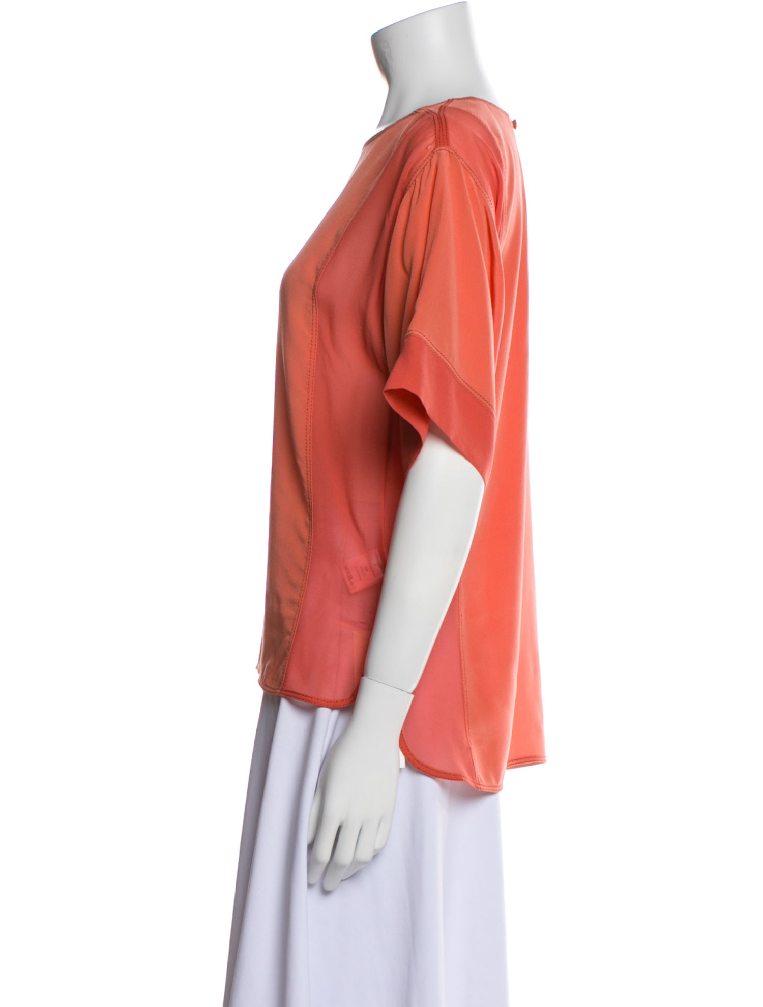 Chloé Silk Crew Neck Blouse