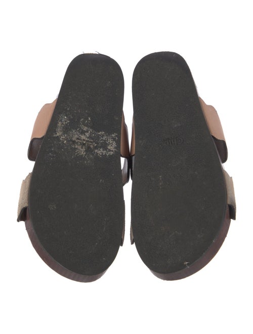 Chloé Leather Scalloped Accent Slides