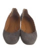 Chloé Suede Scalloped Accent Ballet Flats