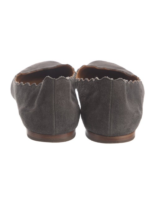 Chloé Suede Scalloped Accent Ballet Flats