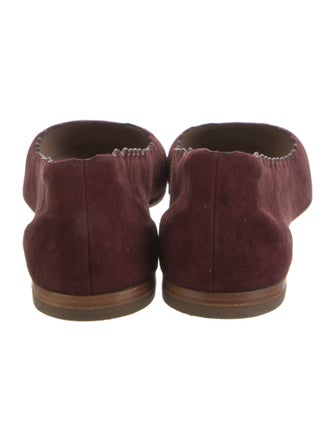 Chloé Suede Scalloped Accent Flats