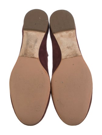 Chloé Suede Scalloped Accent Flats