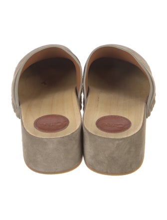 Chloé Suede Studded Accents Mules