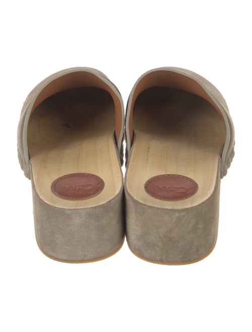 Chloé Suede Studded Accents Mules