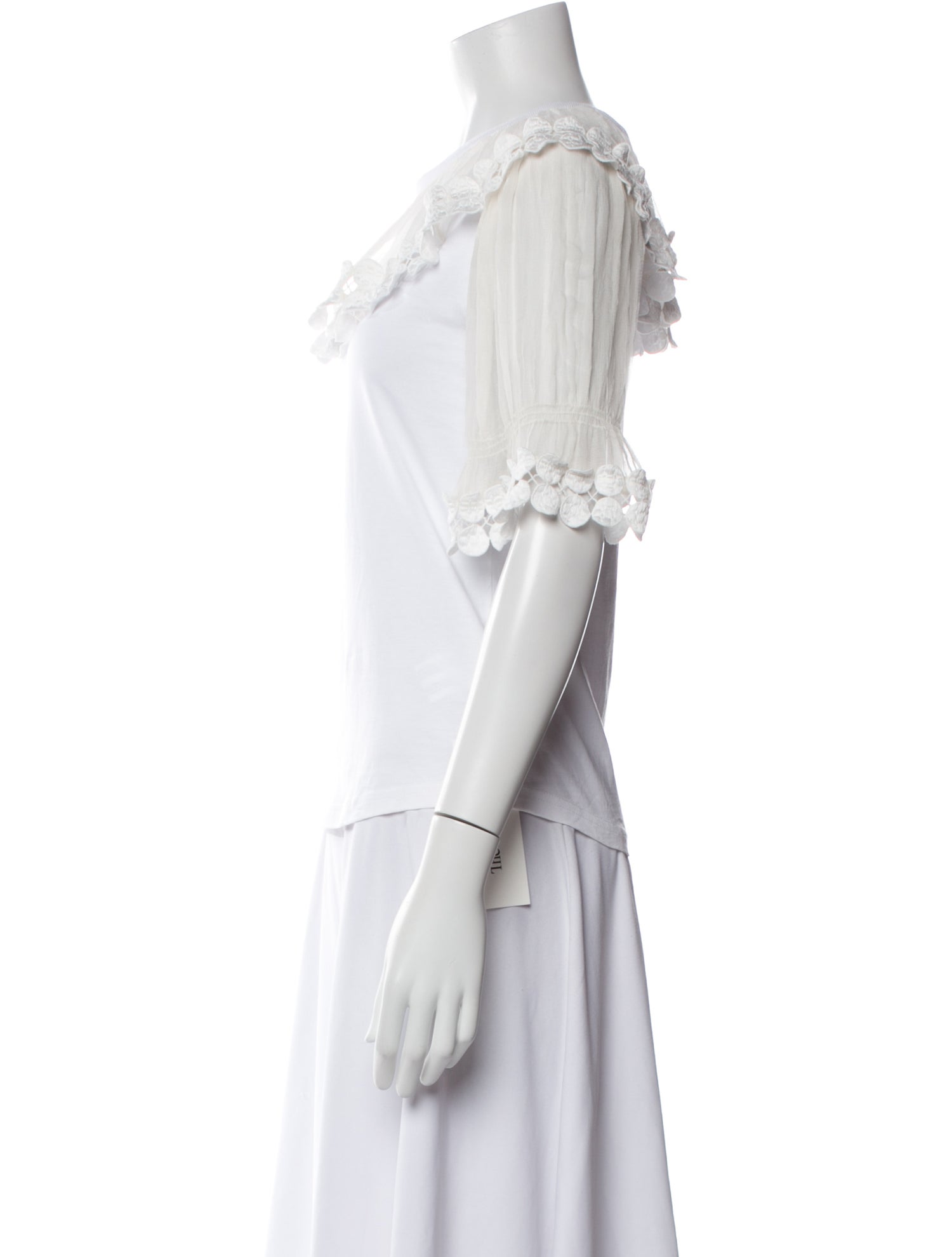 Chloé Crew Neck Three-Quarter Sleeve Blouse