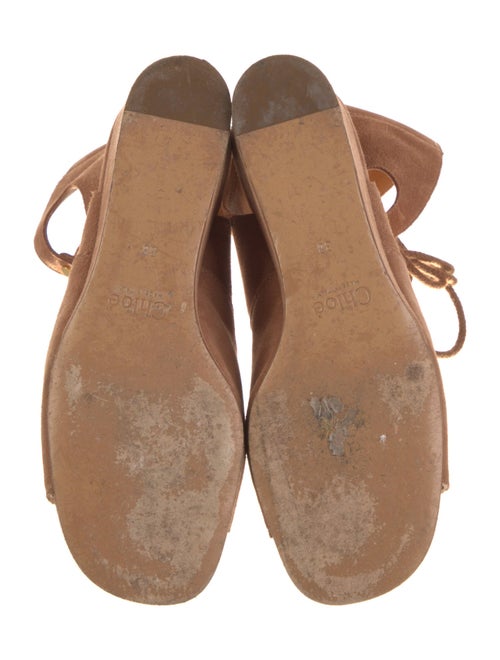 Chloé Suede Studded Accents Gladiator Sandals