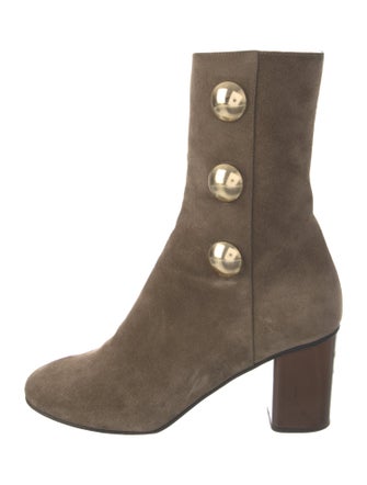 Chloé Suede Studded Accents Boots