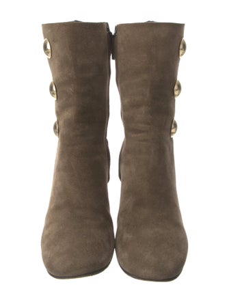 Chloé Suede Studded Accents Boots