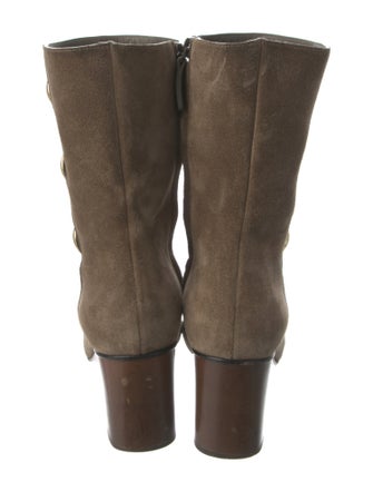 Chloé Suede Studded Accents Boots