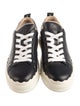 Chloé Leather Scalloped Accent Sneakers