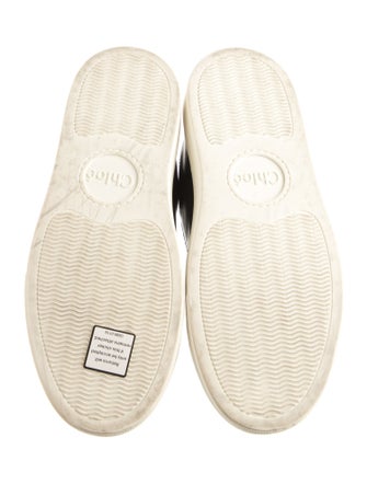 Chloé Leather Scalloped Accent Sneakers