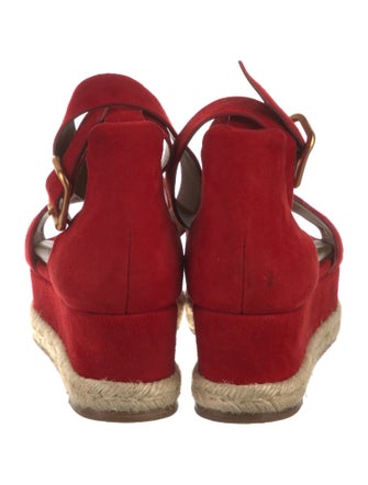 Chloé Suede Scalloped Accent Espadrilles