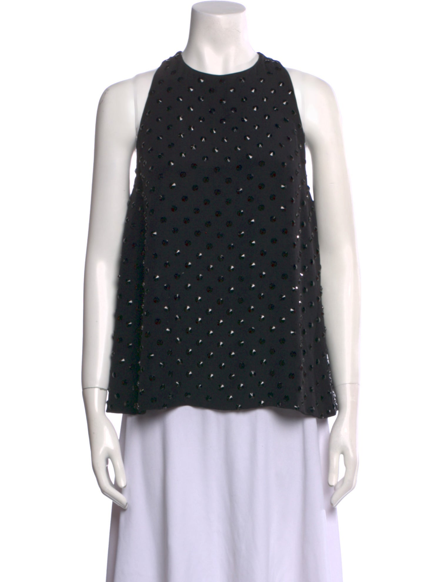 Chloé Polka Dot Print Crew Neck Blouse