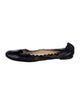 Chloé Leather Scalloped Accent Ballet Flats