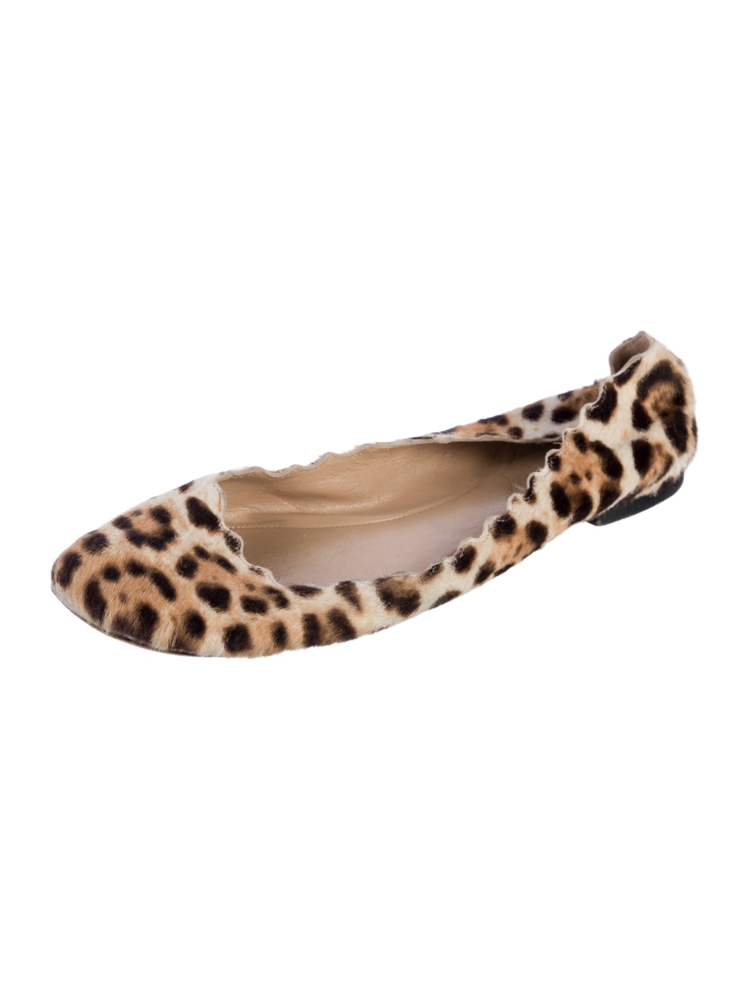 Chloé Ponyhair Animal Print Ballet Flats