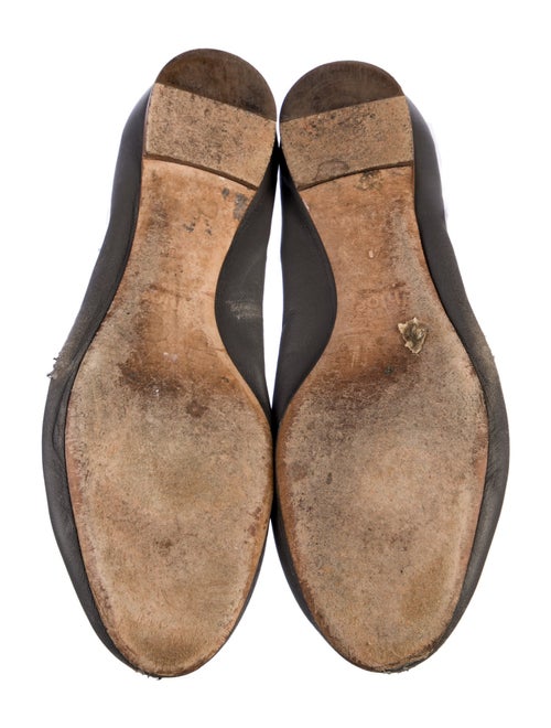 Chloé Leather Chain-Link Accents Ballet Flats