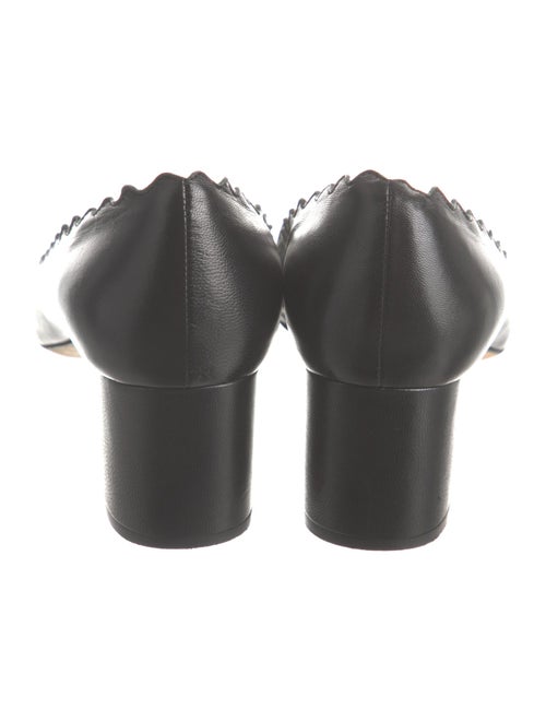 Chloé Leather Scalloped Accent Pumps