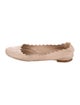 Chloé Leather Scalloped Accent Ballet Flats