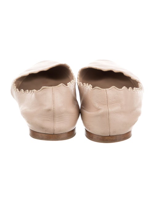 Chloé Leather Scalloped Accent Ballet Flats