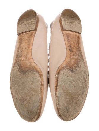 Chloé Leather Scalloped Accent Ballet Flats