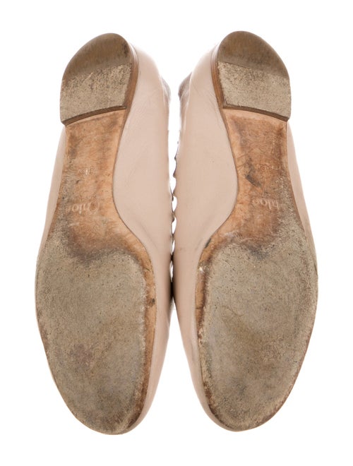 Chloé Leather Scalloped Accent Ballet Flats