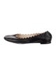 Chloé Leather Scalloped Accent Ballet Flats