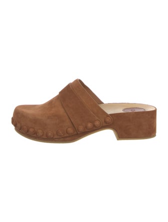 Chloé Suede Studded Accents Mules