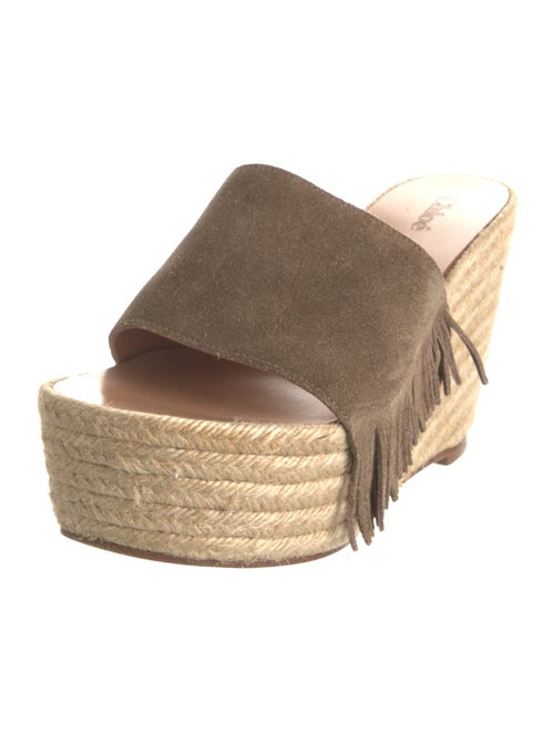 Chloé Suede Mesh Accents Espadrilles