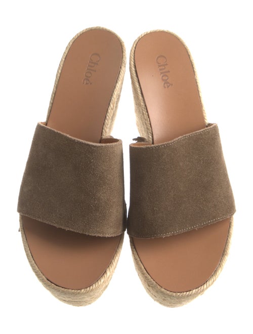 Chloé Suede Mesh Accents Espadrilles