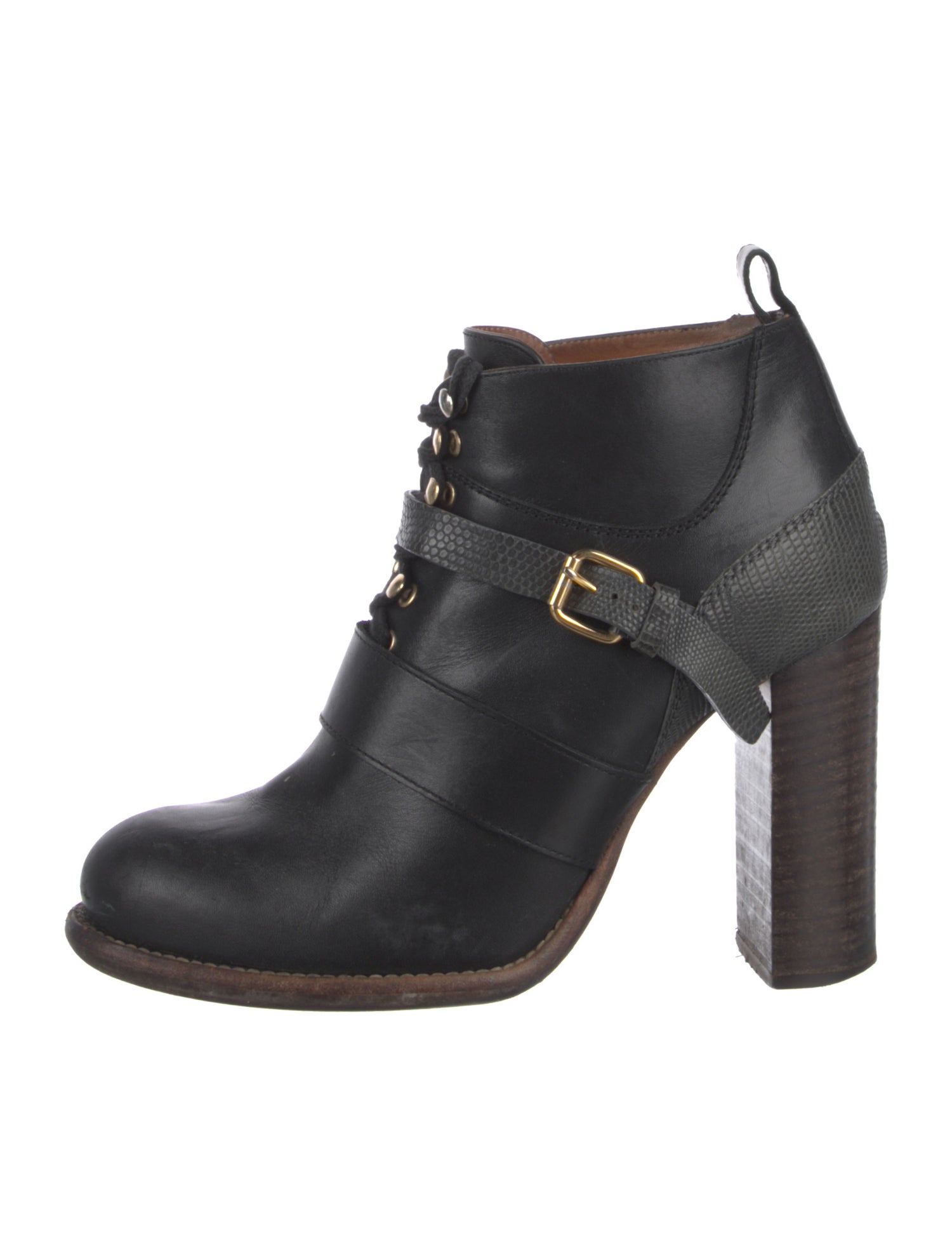 Chloé Leather Lace-Up Boots