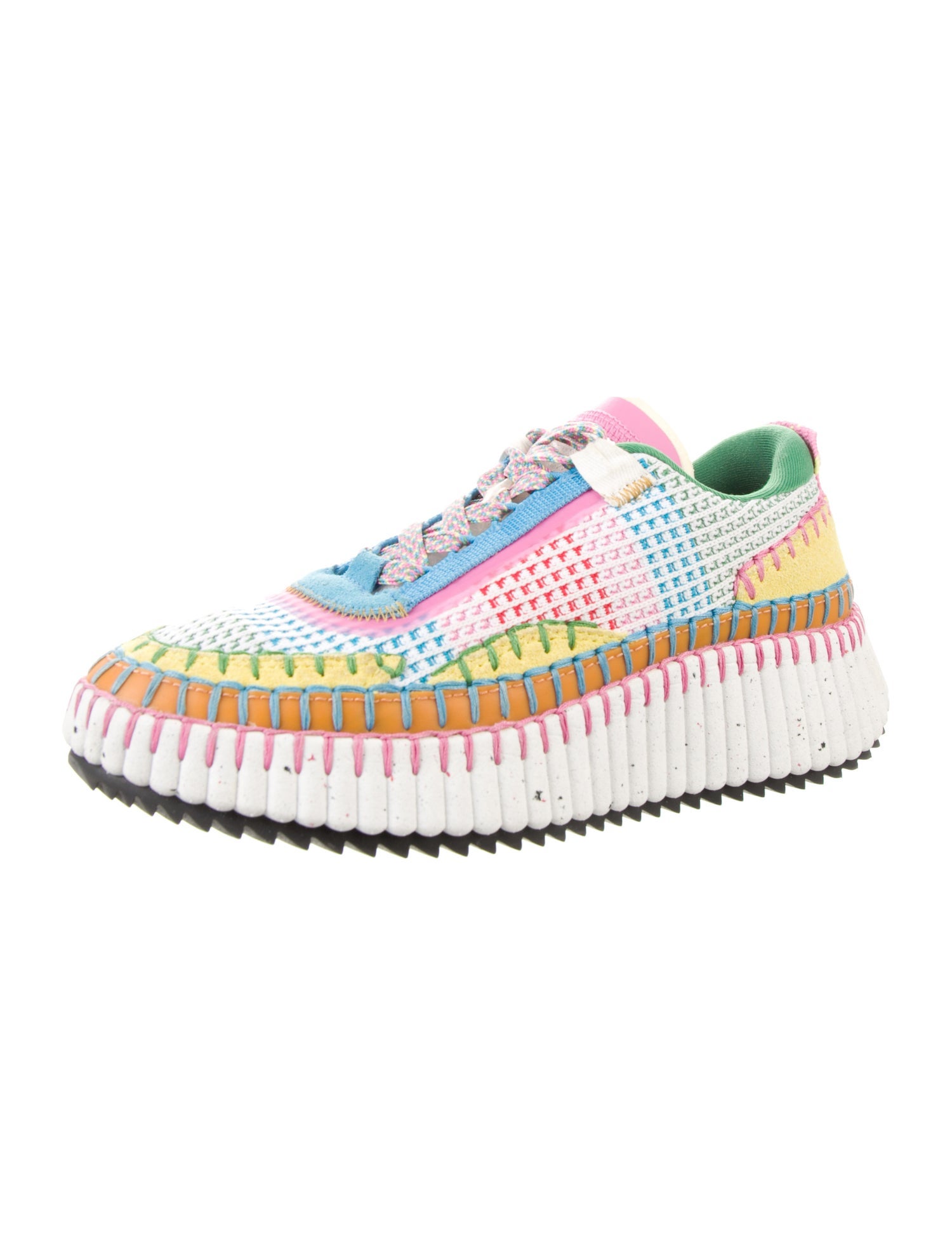 Chloé Terry Cloth Printed Sneakers