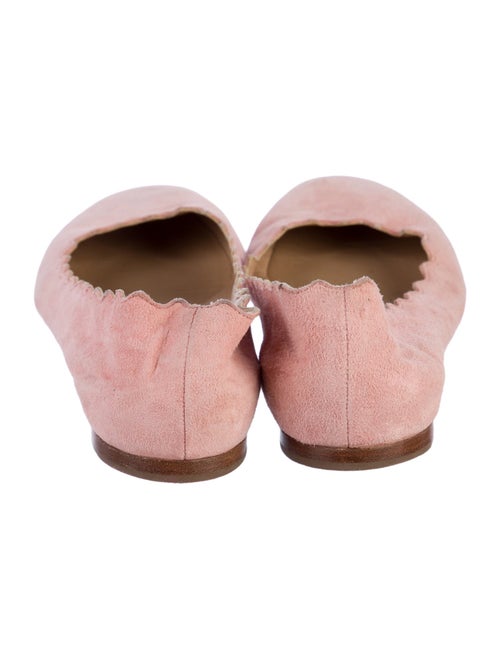 Chloé Suede Scalloped Accent Ballet Flats