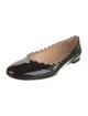 Chloé Patent Leather Scalloped Accent Ballet Flats