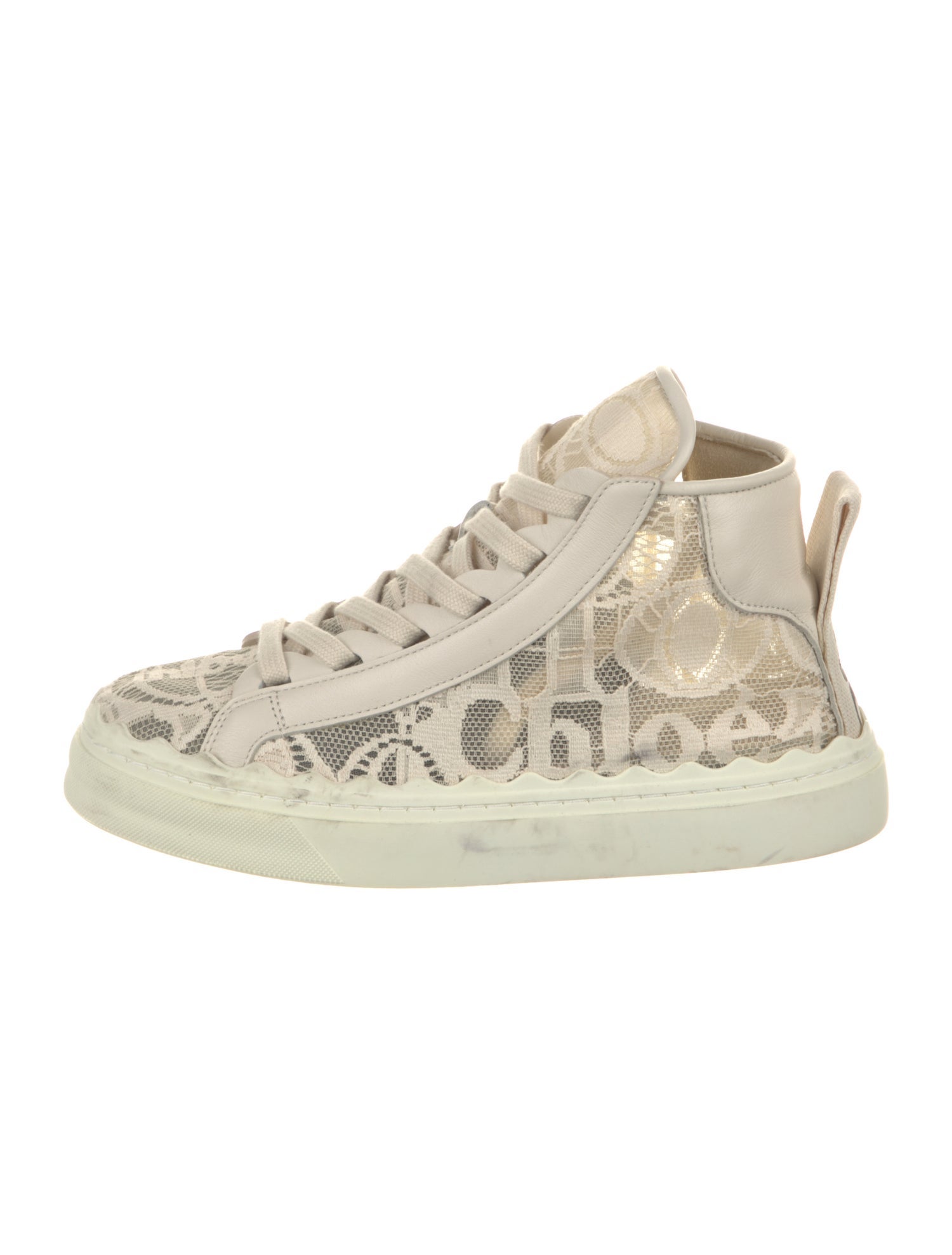 Chloé Lace Lace Pattern Sneakers