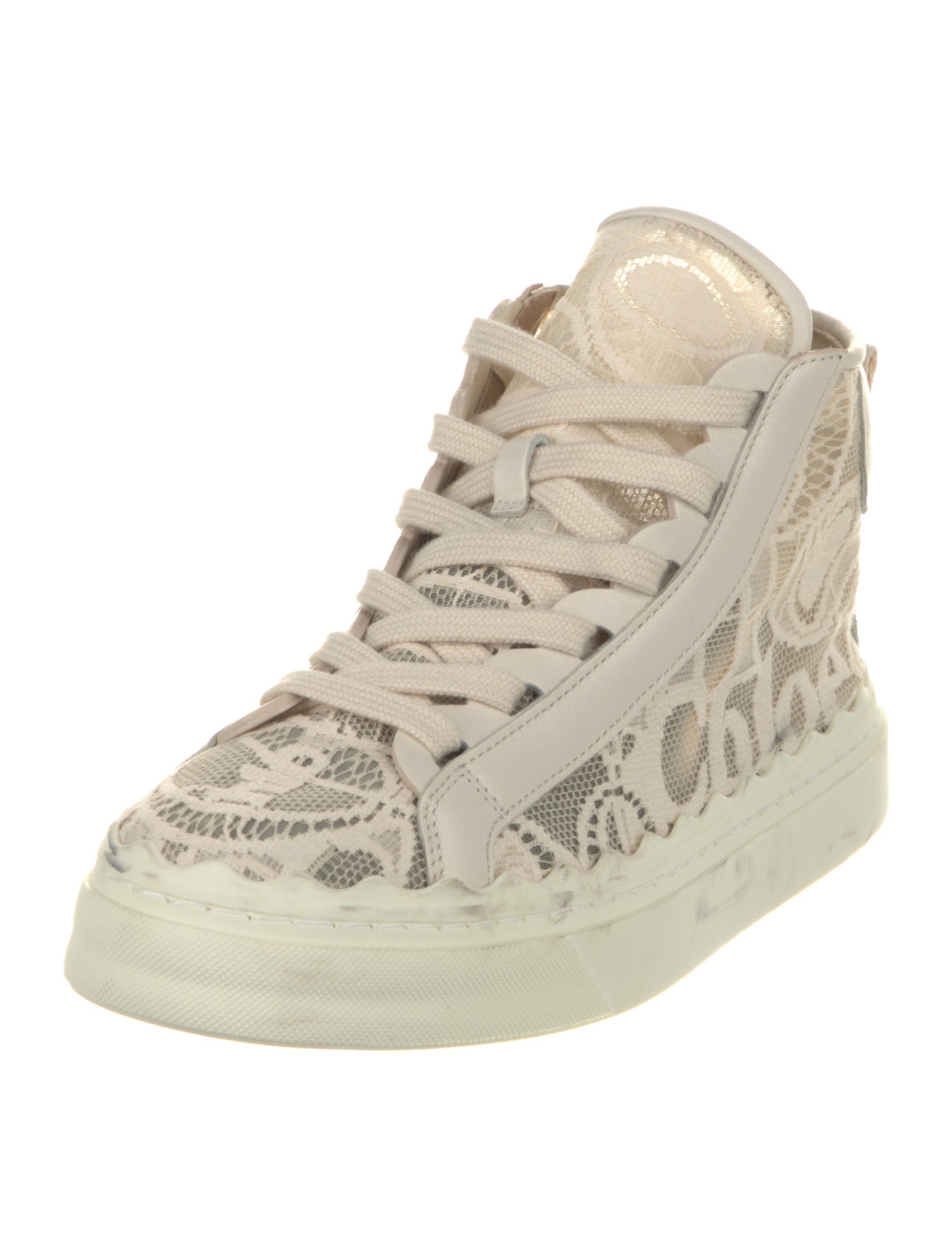 Chloé Lace Lace Pattern Sneakers