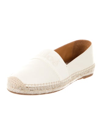 Chloé Leather Crochet Trim Espadrilles